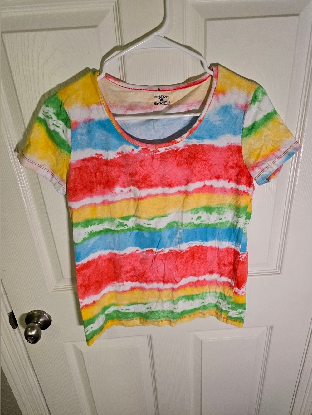 Jones New York Sport Set of 2 Womens Stretchy Tie Dye Short Sleeve Tops
